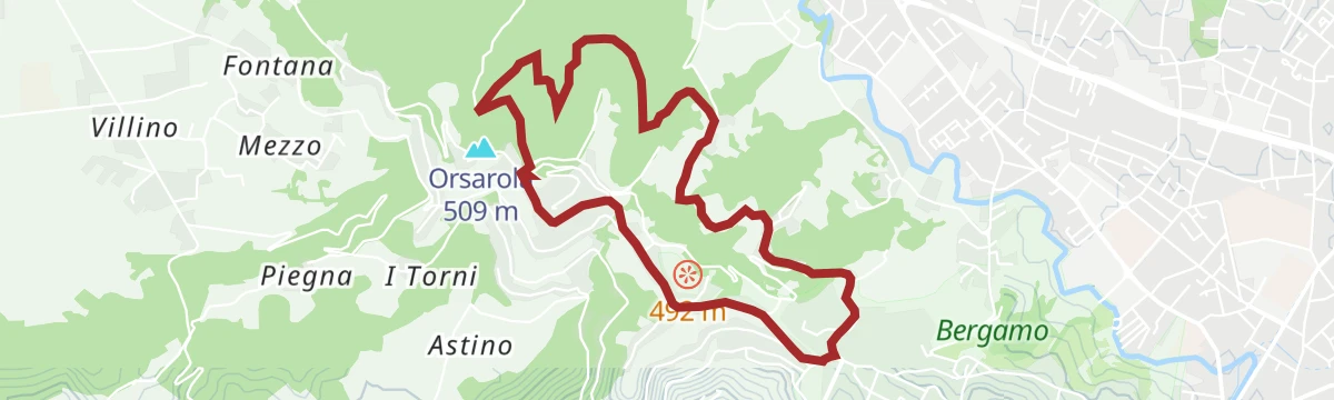 Route map: La Via dei Vasi